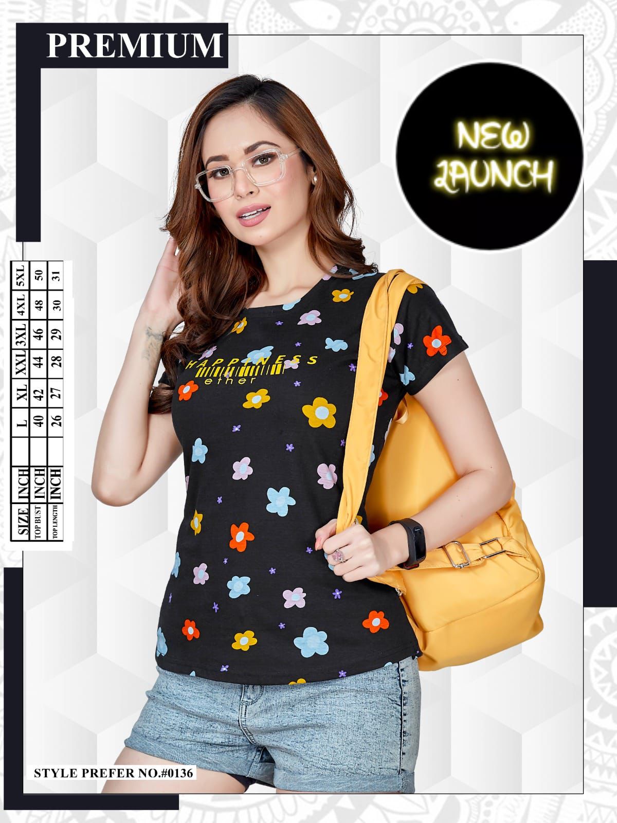 Summer Special Vol 0136 Printed Night Wear Ladies Top
